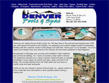 Tablet Screenshot of denverpoolsandspas.com